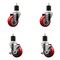 Service Caster 3.5'' SS Red Poly Wheel Swivel 1-7/8'' Expanding Stem Caster Set 2 Brakes, 4PK SCC-SSEX20S3514-PPUB-RED-2-TLB-2-178 - alternate 1